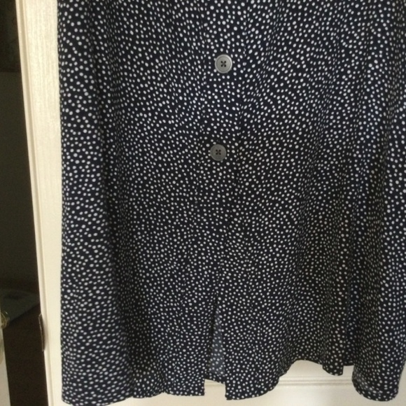 Gap polka dot black maxi slip button front skirt. NWT size 14 - Picture 4 of 6